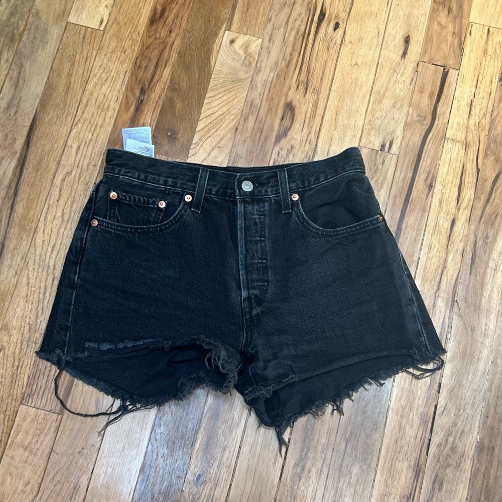 Women's Black Denim Shorts